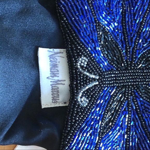 Vintage Neiman Marcus blue butterfly coin purse - Picture 7 of 9